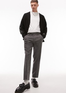 Topman Slim Fit Herringbone Trousers