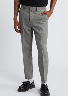 Topman Slim Fit Herringbone Trousers in Grey at Nordstrom Rack