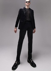 Topman Slim Fit Suit Trousers in Black at Nordstrom