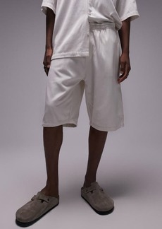 Topman Textured Drawstring Shorts