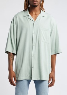 Topman Textured Revere Collar Button-Up Shirt