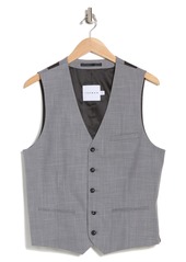 Topman Textured Suit Waistcoat Vest in Grey at Nordstrom Rack