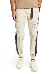 Topman Untitled Belted Slim Woven Joggers in Cream at Nordstrom