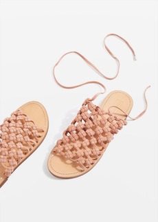 Topshop Friday Woven Lace Up Sandals 