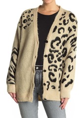 Topshop Leopard Printed Knit Cardigan