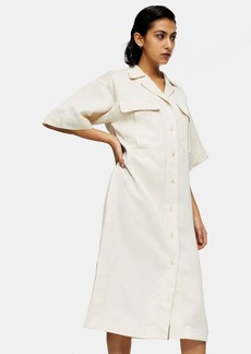 Clothing /Dresses /Stone Shirt Dress With Linen By Topshop Boutique 