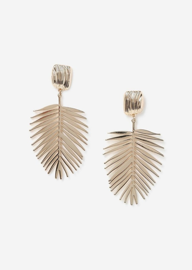Palm Leaf Drop Earrings 