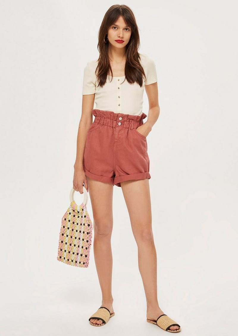 topshop paper bag shorts