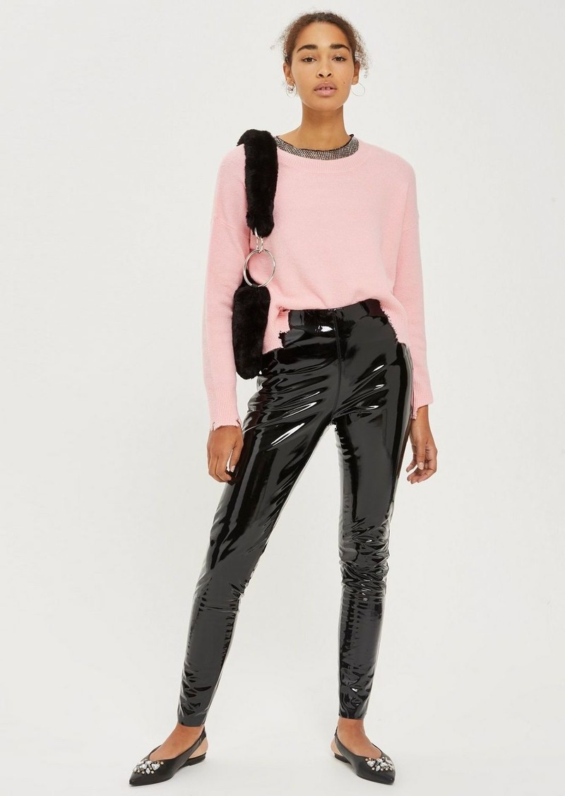 zara vinyl pants