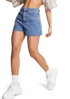 Topshop A-Line Mom Shorts in Mid Denim at Nordstrom