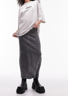 Topshop Acid Wash Rib Jersey Skirt