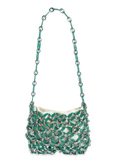 Topshop Acrylic Chain Shoulder Bag in Mid Green at Nordstrom