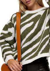 Topshop Animal Stripe Sweater (Petite)