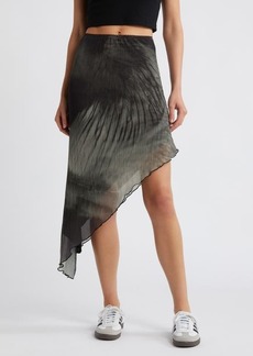 Topshop Asymmetric Mesh Midi Skirt