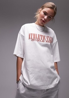Topshop Athletic Club Oversize Graphic T-Shirt