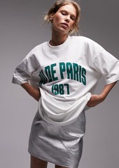 Topshop Av de Paris Oversize Graphic T-Shirt
