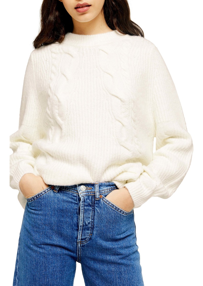 Topshop Cable Knit Sweater