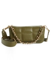 Topshop Cara Quilted Crossbody Bag in Khaki at Nordstrom