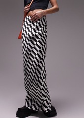 Topshop Checkerboard Maxi Skirt