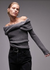 Topshop Chunky Off the Shoulder Sweater