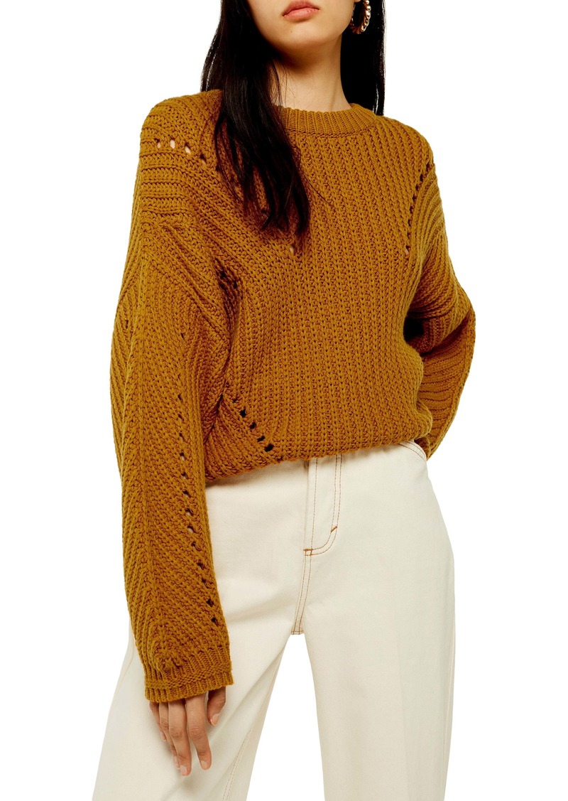Topshop Chunky Pointelle Sweater