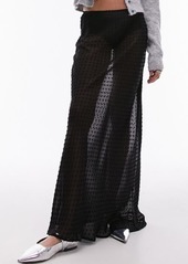 Topshop Clip Dot Semisheer Maxi Skirt