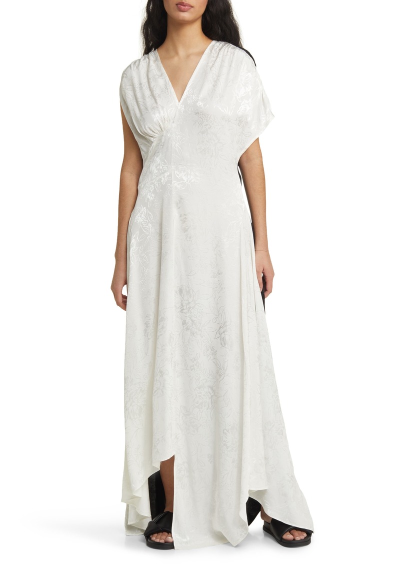 Topshop Colorblock Jacquard Dress in White/Black at Nordstrom Rack