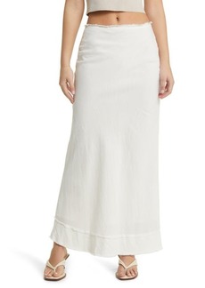 Topshop Cotton & Linen Maxi Skirt