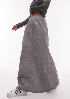 Topshop Crinkle A-Line Maxi Skirt