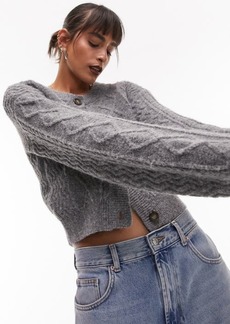 Topshop Cable Stitch Cardigan