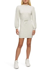 Topshop Cut & Sew Mini Sweatshirt Dress