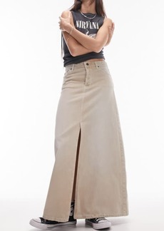 Topshop Denim Maxi Skirt