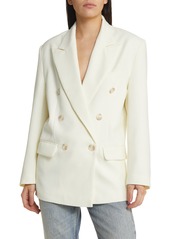 Topshop Double Breasted Blazer in Cream at Nordstrom Rack