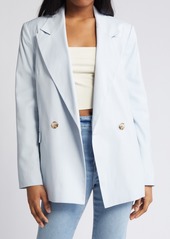Topshop Double Breasted Blazer in Stone at Nordstrom Rack