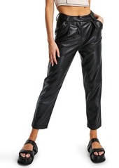 Topshop Faux Leather Trousers in Black at Nordstrom