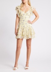 Topshop Floral Ruffle Mini Sundress