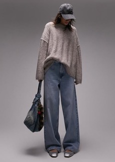 Topshop Fluffy Wide Rib Sweater