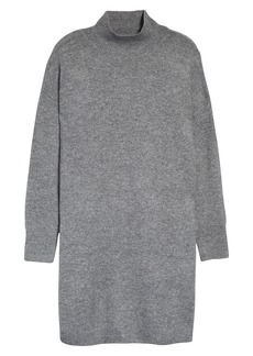 Topshop Funnel Neck Long Sleeve Sweater Dress in Grey at Nordstrom