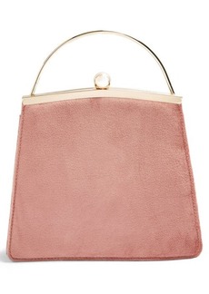 Topshop Garland Velvet Frame Bag
