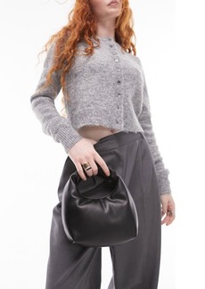 Topshop Groovy Puffy Faux Leather Top Handle Grab Bag