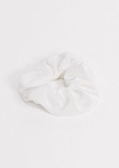 Topshop hair scrunchie in white velvet