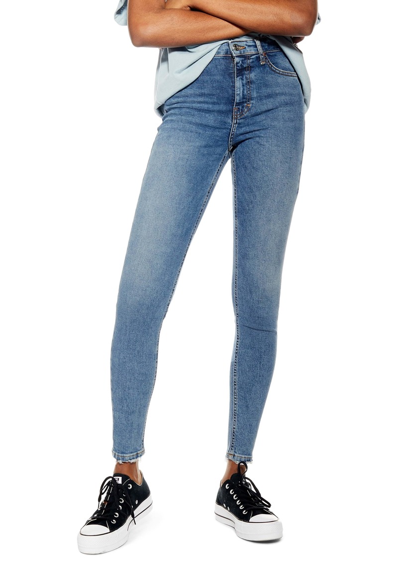 Topshop Jamie Fray Hem High Waist Skinny Jeans (Regular, Petite & Long)