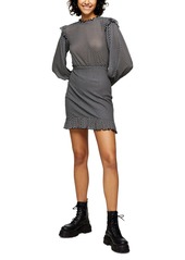 Topshop Jersey 9-9 Long Sleeve Minidress