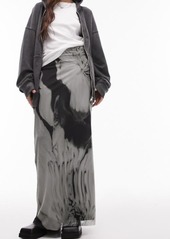 Topshop Jersey Mesh Maxi Skirt