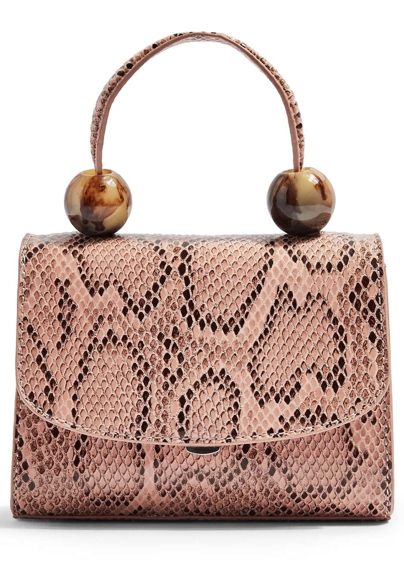 Topshop Mason Snake Print Mini Bag