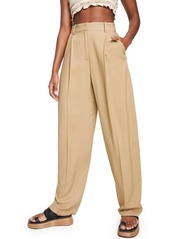 Topshop Mensy Tonic Trousers in Beige at Nordstrom