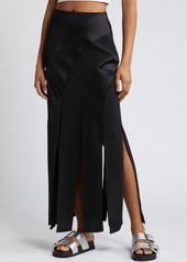 Topshop Mix Media Splice Skirt