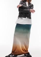 Topshop Ombré Stretch Velvet Maxi Skirt in Blue Multi at Nordstrom Rack