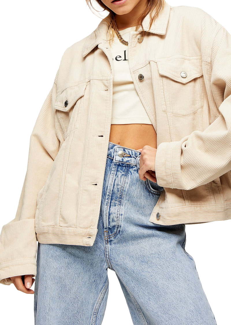 topshop oversized corduroy jacket