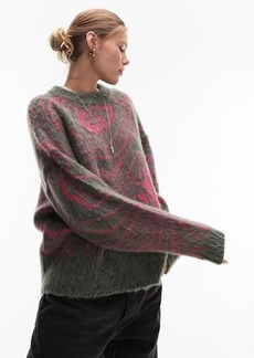 Topshop Oversize Crewneck Sweater